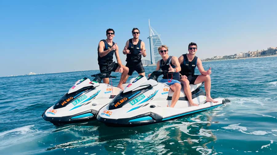 Dubai: Jetski to Burj Arab-Atlantis w Pic, Video & Icecream - The safety briefing and first run