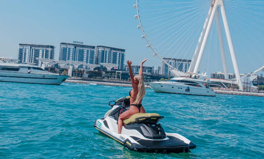Dubai: Jetski Tour to Dubai Eye, JBR, Palm & Burj Al Arab - Ain Dubai and the JBR waterfront