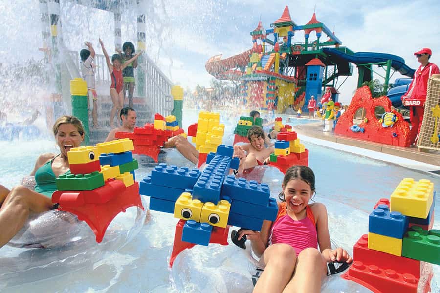 Dubai: LEGOLAND® Water Park Entry Ticket - Red Rush and the family-sized rides