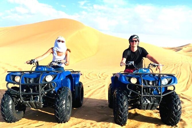 Dubai Long Self-Drive Quadbike with Camel and Falcon - Why the ATV time matters on Dubai’s Red Dunes