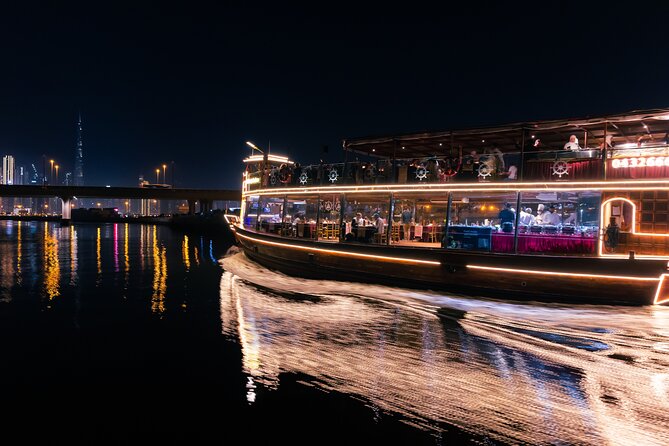 Dubai Luxury Canal Dinner Cruise with Optional Transfer - Seating: indoor comfort or upper-deck views