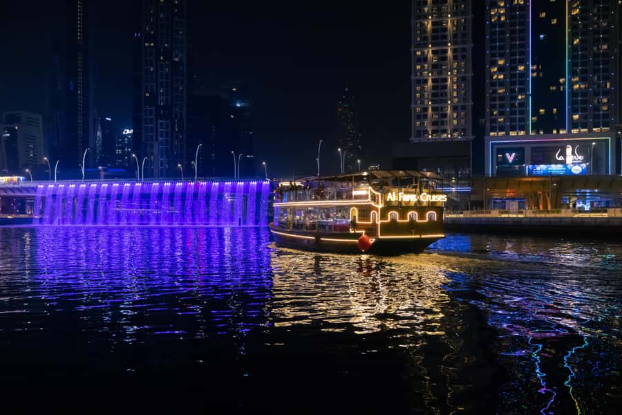 Dubai: Luxury Canal Dinner Cruise with Optional Transfers - Saxophone music and the mood onboard