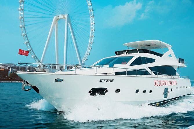 Dubai Marina 1hr Yacht tour with Drinks - Ain Dubai and Bluewaters Island