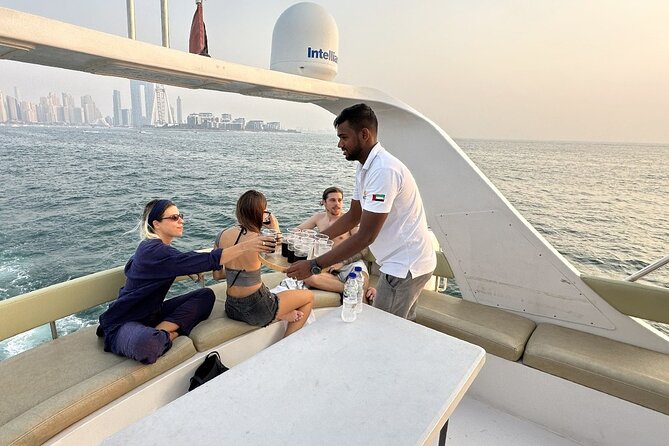 Dubai Marina 2 Hour Sunset Yacht Tour with Alcoholic Drinks - Jumeirah Beach Residence and the marina towers
