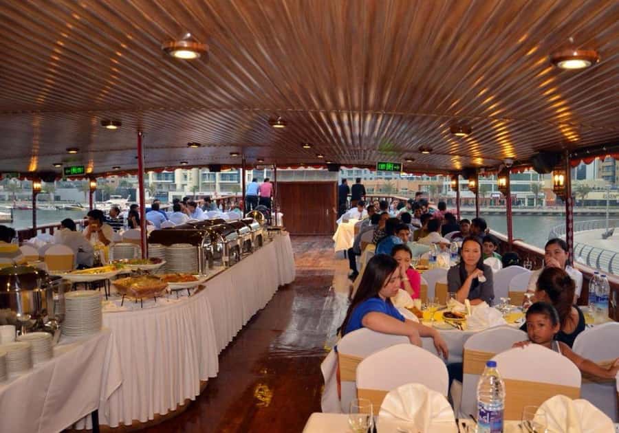 Dubai Marina Dinner Cruise with Live Entertainment(Al Wasl) - Boarding the dhow and choosing your deck
