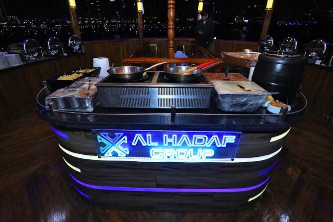 Dubai Marina Luxurious Dhow Cruise Dinner International Buffet - Cayan Tower and the Marina Walk