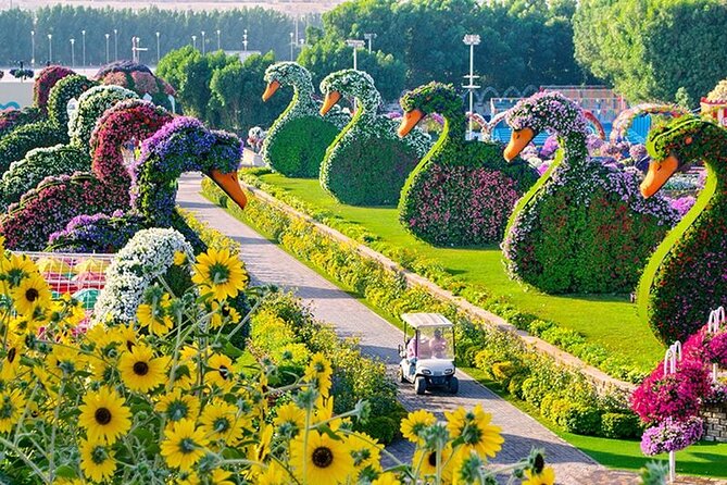 Dubai Miracle Garden Entry Tickets - The main entrance and the first flower displays