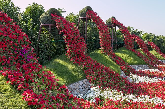 Dubai Miracle Garden Self-Guided Tour with Ticket with Transfer - Food, walking, and practical planning