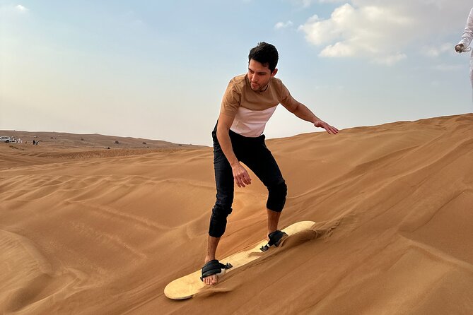 Dubai Morning 4 Seater Buggy Tour Sand Boarding & Camel ride - Drinks and service help with comfort