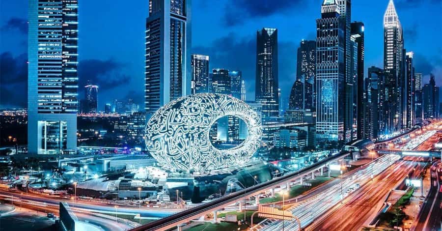 Dubai: Nighttime Guided City Tour by Van & Blue Water Island - Hotel pickup and the van ride