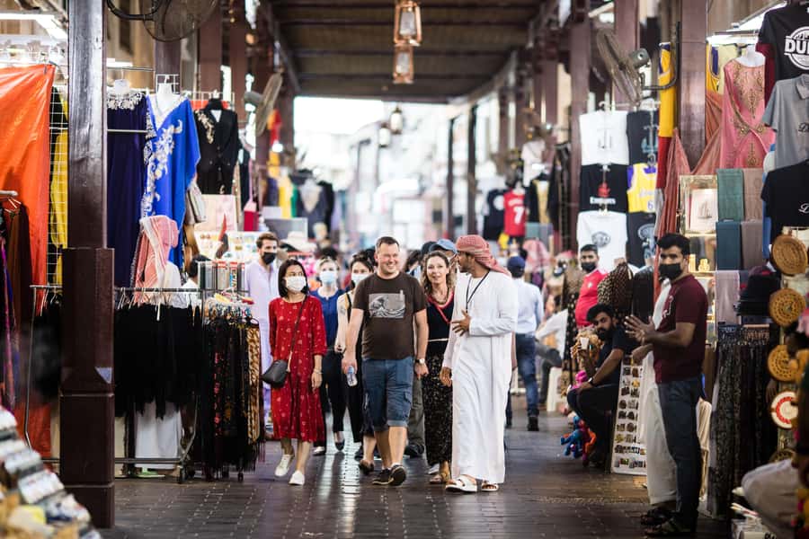 Dubai: Old Town, Creek, Museums, Souks, & Street Food Tour - Bur Dubai souks and the first food tastings