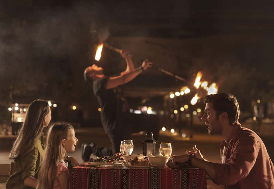 Dubai: Premium Desert Safari, Camel Ride, BBQ & Sandboarding - Belly dance, Tanoura, and fire performances