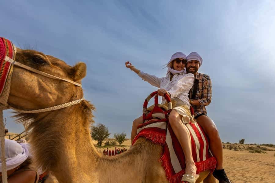 Dubai: Premium Safari, Camel Ride & Al Khayma Camp 3-Buffets - Three buffets, live bread, and lamb madfoon