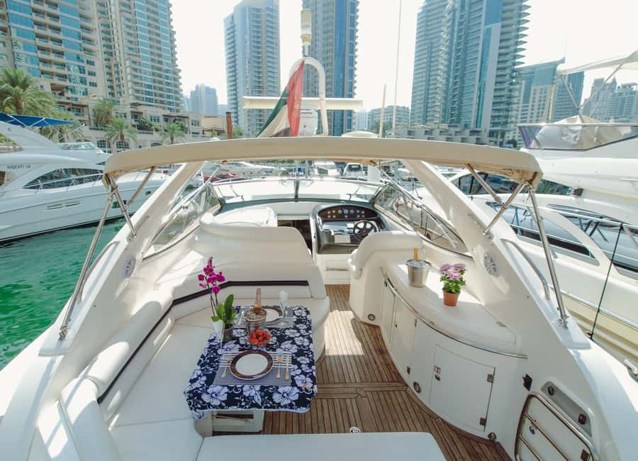Dubai: Private Boat Cruise from Dubai Marina up to 12 people - What the yacht provides on board