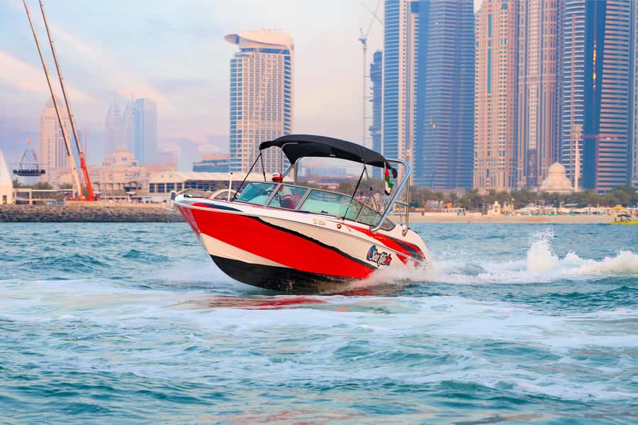 Dubai: Private Boat Tour - JBR/Burj Al Arab/Atlantis options - JBR from the sea
