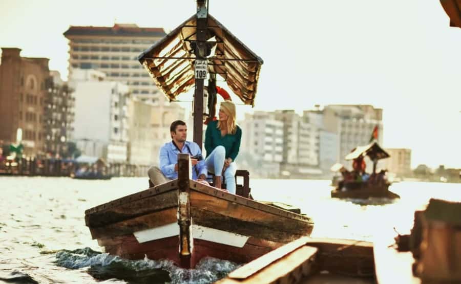 Dubai: Private City Tour with Frame and Burj Khalifa Ticket - Crossing Dubai Creek by abra
