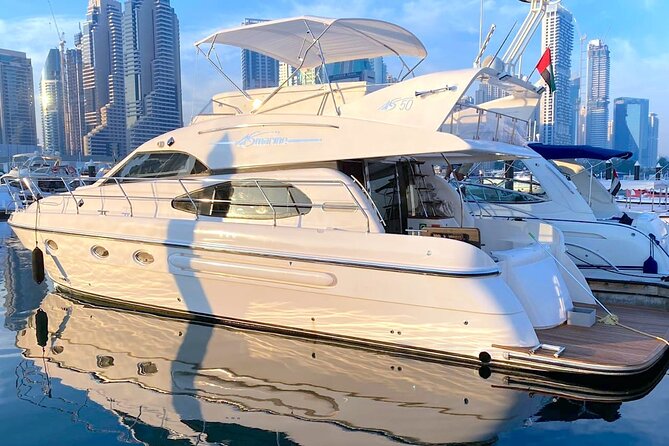 Dubai: Private Luxury Cruise on a Stylish 50ft Yacht - Swimming, music, and onboard comfort