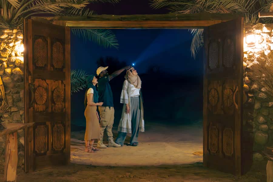 Dubai: Private Night Safari & Astronomy with 3-Course Dinner - Walking with UV lights for desert creatures