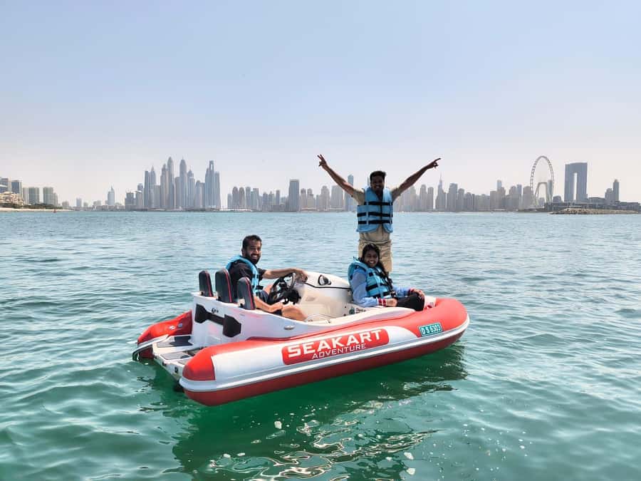 Dubai: Private Self-Drive SeaKart Jet Ski Boat Tour - The 120-minute route: the full sightseeing and swimming outing