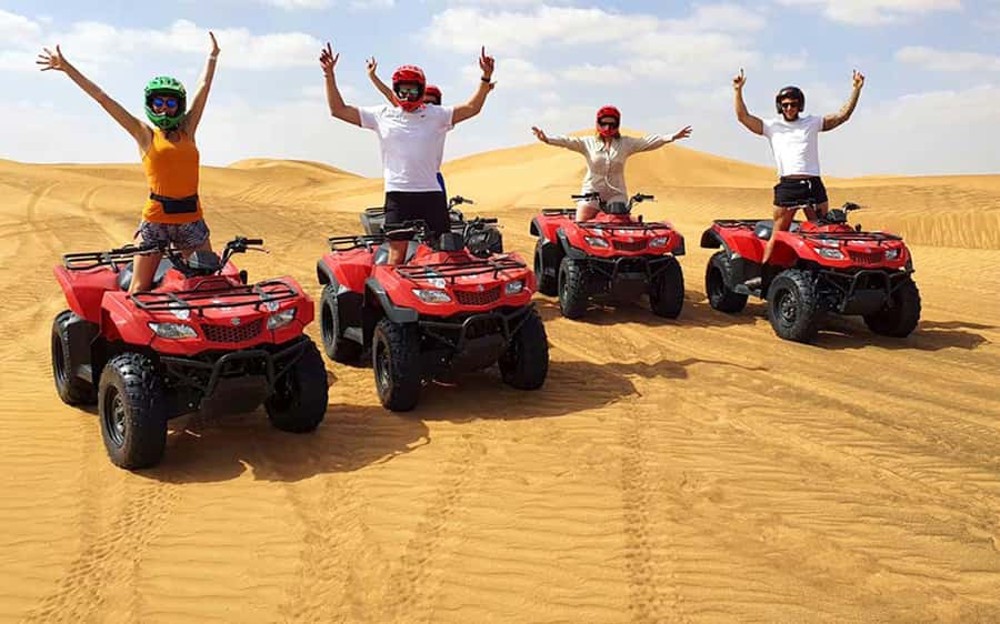 Dubai: Quad Bike, Dune Buggy, and Sandboarding Experience - A 15-minute camel ride and a useful pause