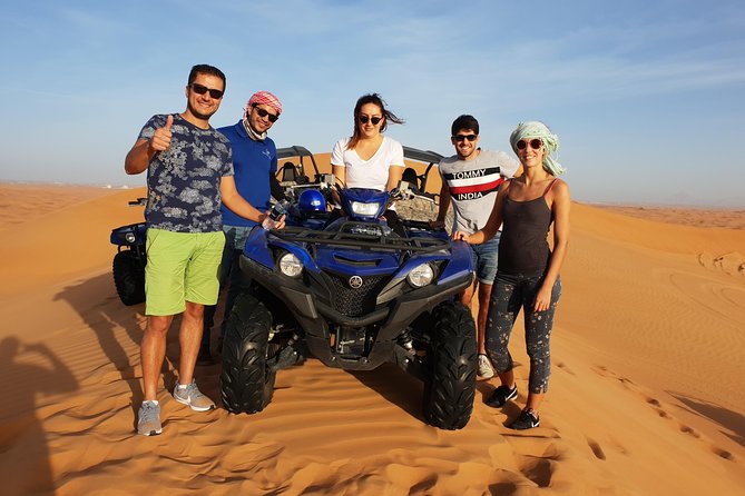 Dubai: Quad Bike Safari, Camels, & Camp with BBQ Dinner - Belly dancing and tanoura after dark