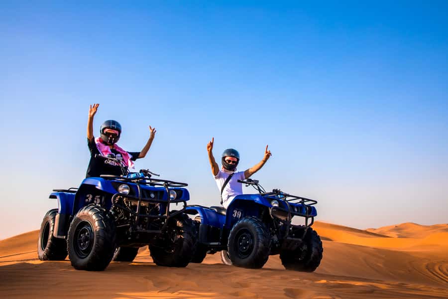 Dubai: Red Dunes Quad Bike, Dune Buggy, Camel & Refreshments - Who will enjoy this most?