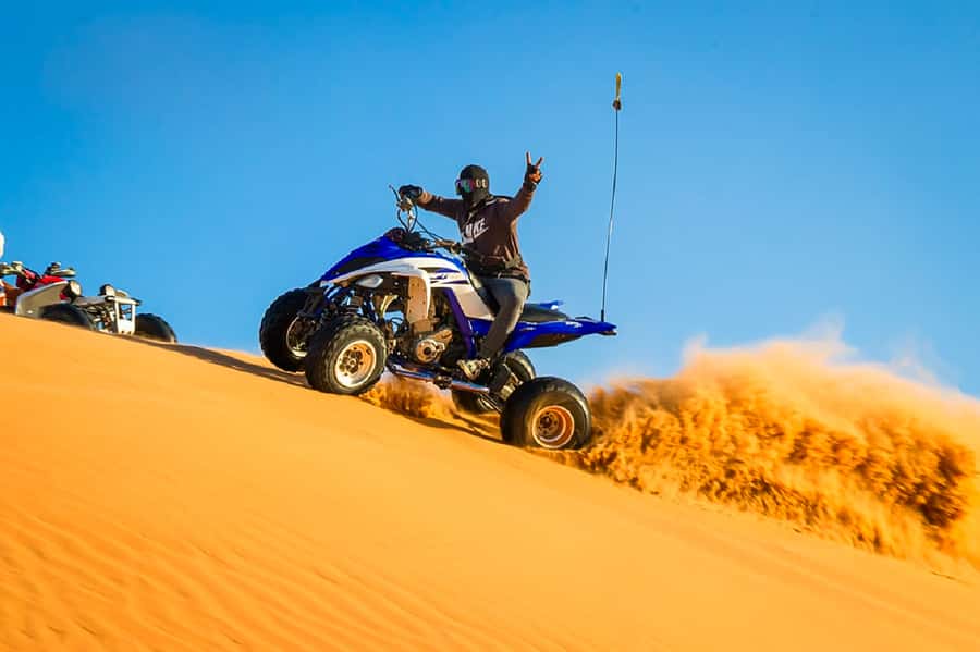 Dubai: Safari, Quad Bike, Camel Ride, and Buffet Dinner - Quad biking brings the biggest safety decision