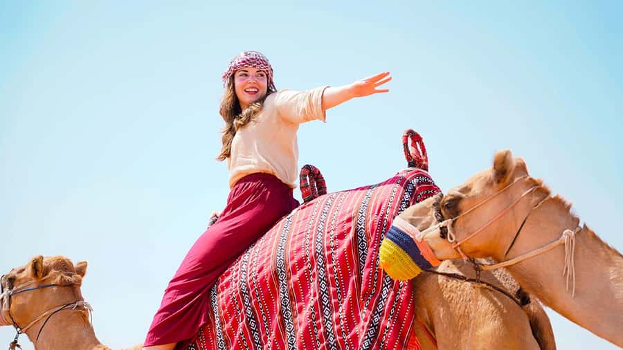 Dubai: Sandboarding, Camel Ride and Red Dune Bashing - A five-minute camel ride, with the right expectations