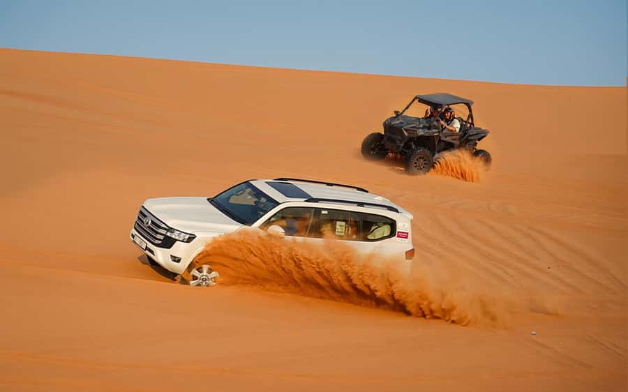 Dubai: Sandboarding, Camel Ride and Red Dune Bashing - Dune bashing in a Land Cruiser