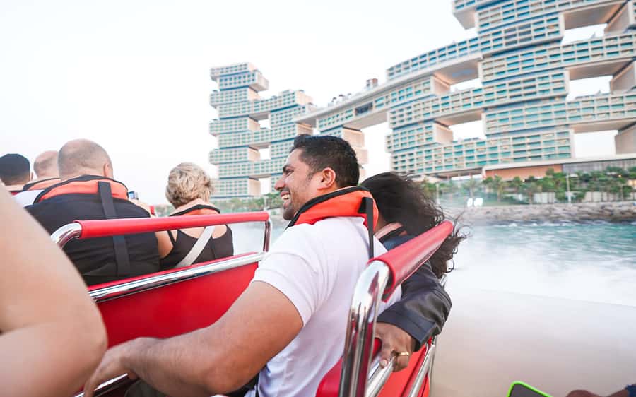 Dubai: Sightseeing Speedboat Tour with Live Tour Guide - Burj Al Arab from the open water