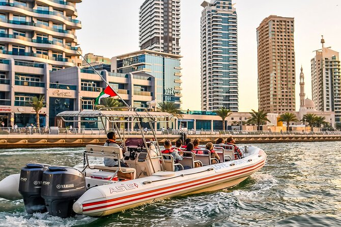 Dubai Speedboat Tour, Marina, Atlantis, Palm & Burj Al Arab - The Burj Al Arab photo stop