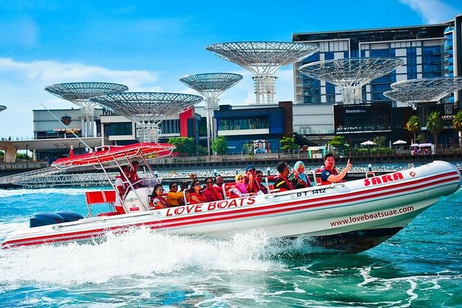 Dubai Speedboat Tour, Marina, Atlantis, Palm & Burj Al Arab - Family comfort, seating, and safety