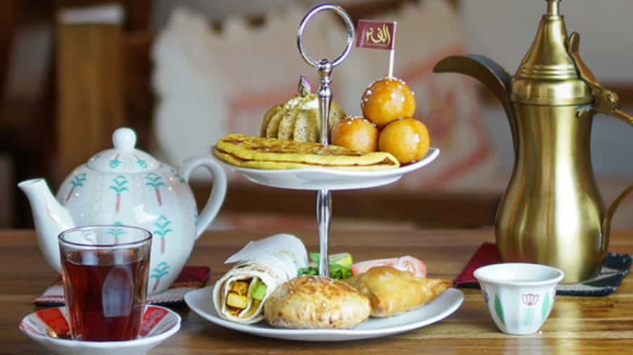 Dubai: Sunset Cruise on Traditional Boat & Emirati High Tea - Emirati high tea, with a sweet tooth required
