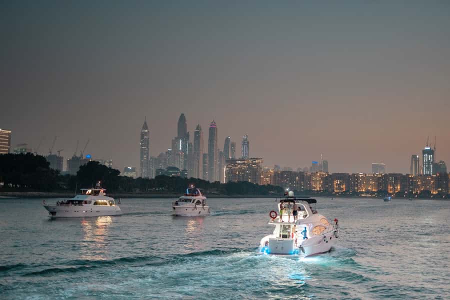 Dubai: Sunset & Night Cruise with Bites and Drinks - Burj Al Arab and the open-water views
