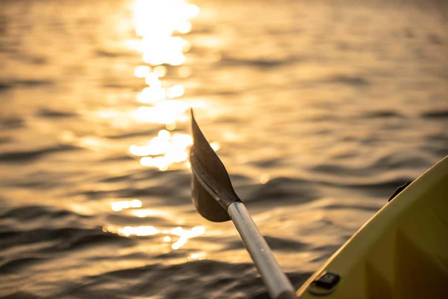 Dubai: Sunset/Night Dubai Creek Kayak Tour - The sunset pause on the creek