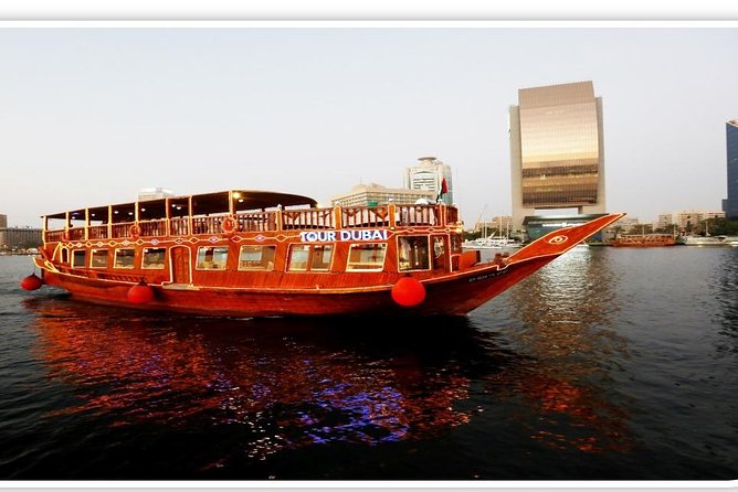 Dubai Super Saver: Desert Camp Experience by 4x4 and Dhow Dinner Cruise - Buffet dinner and drinks on the creek