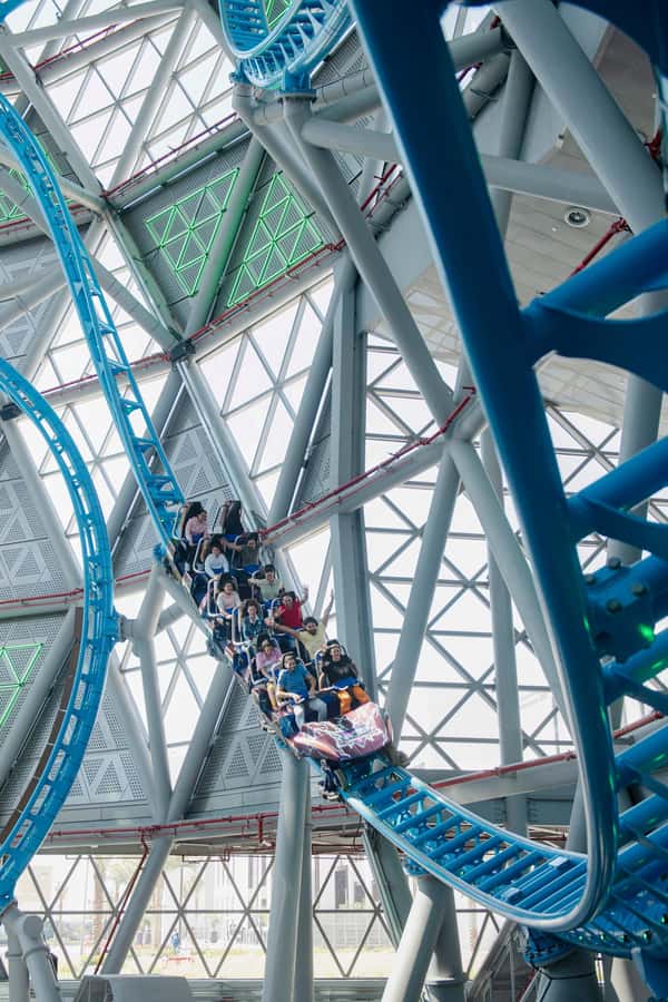 Dubai: The Storm Coaster - A storm ride in the middle of Dubai Hills Mall