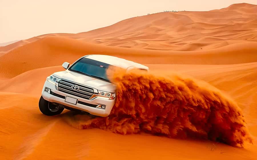 Dubai: Tour with BBQ Dinner, Camel Ride, & Traditional Show - From Dubai streets to the Al Aweer desert