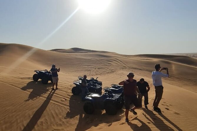 Dubai Unique Sunset Combo: 4WD and Quad Bike Red Dunes Safari - A traditional camp with dinner and live shows