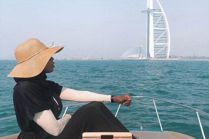Dubai Yacht Sea escape Cruise, Swim, Tan & Sightsee! - The swimming stop and onboard downtime