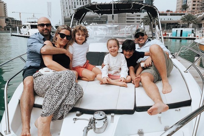 Dubai Yacht Sea escape Cruise, Swim, Tan & Sightsee! - Leaving Dubai Marina and JBR