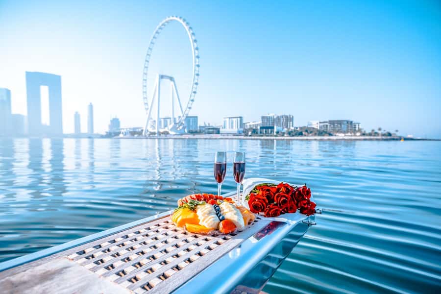 Dubai Yacht Tour - Boat Trip upto 12 guests Private event - The yacht itself: comfort, music, and useful extras