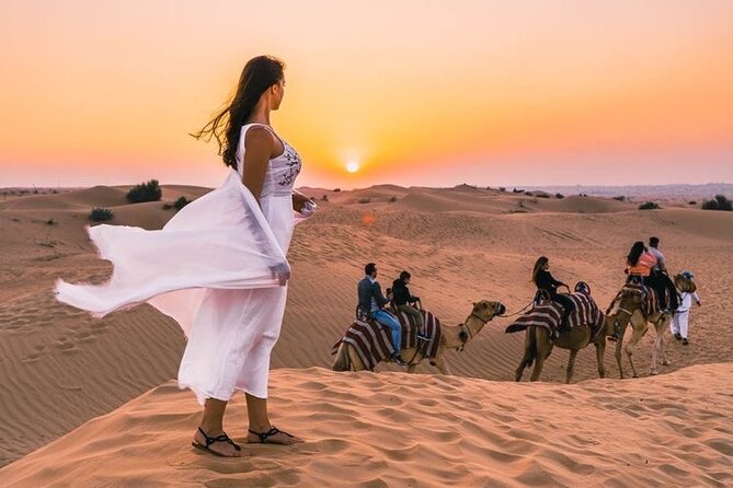 Evening Desert Safari & BBQ With Live Shows,Camel Ride,Falcon pic - The red dunes are the reason to go