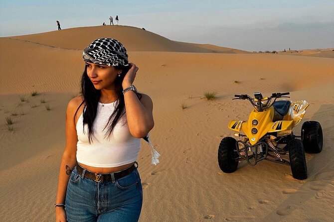 Evening Desert Safari Quad Bike and Live BBQ - Belly dancing, fire, and Tanura performances