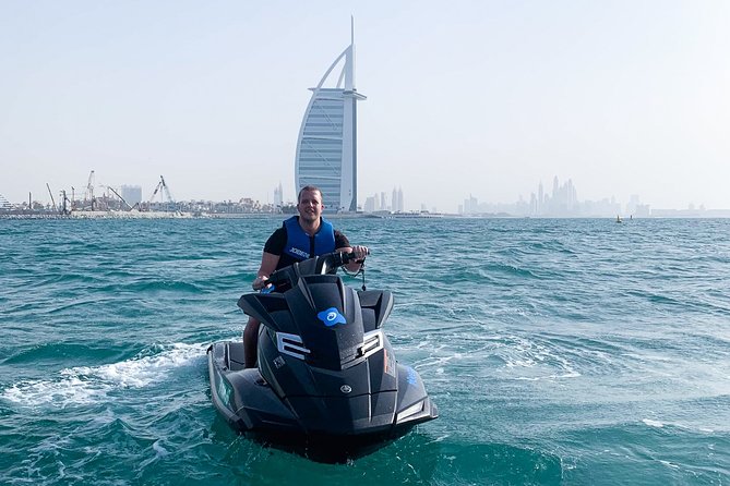 Fastest Jet Ski with Dubai Skyline, Burj Al Arab Views and Juice - Meeting the guide on the water