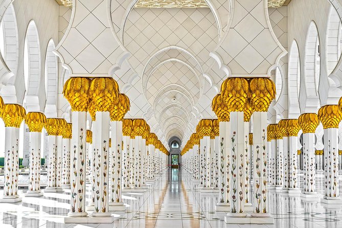 From Abu Dhabi: Grand Mosque, Qasr Al Watan Palace & Etihad Tower - Sheikh Zayed Grand Mosque: allow the full 90 minutes