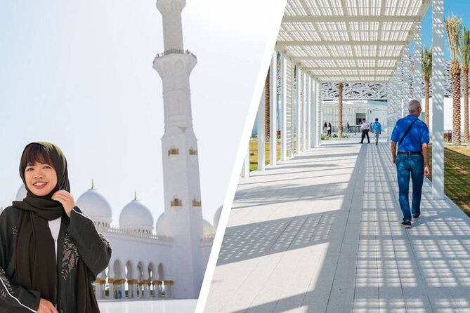 From Dubai: Abu Dhabi Full-Day Trip with Louvre & Grand Mosque - Sheikh Zayed Grand Mosque: white marble and strict etiquette
