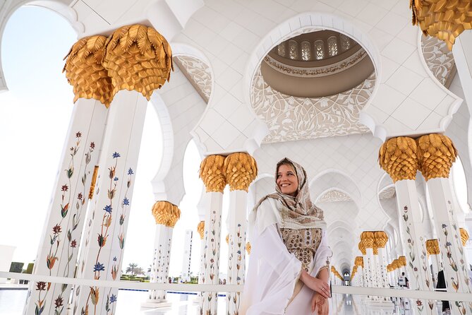 From Dubai To Abu Dhabi: Royal Palace, Grand Mosque &Etihad Tower - Etihad Tower views and Emirates Palace photos