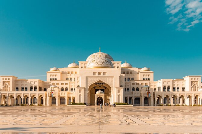 Grand mosque And Qasr Al Watan Abu Dhabi Private Tour From Dubai - Sheikh Zayed Grand Mosque: two hours of white marble and gold