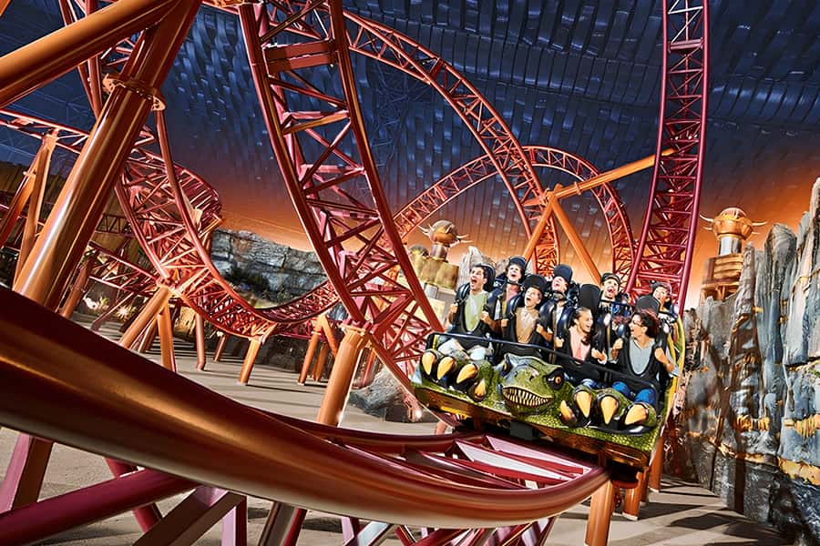 IMG Worlds of Adventure Entry Ticket with Hotel Transfers - Reaching City of Arabia From Central Dubai